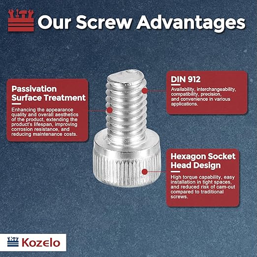 Kozelo 50pcs Socket Head Cap Screws - Image 3