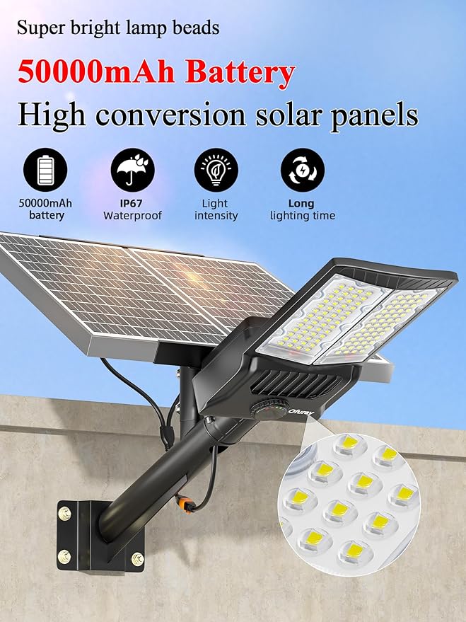 Ofuray OL-11000W Solar Street Lights Outdoor, Parking Lot Lights Commercial - Image 3