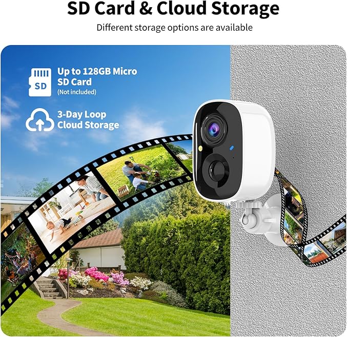2K FHD WiFi Wireless Cameras Solar Powered, Security Cameras Wireless Outdoor - Image 4
