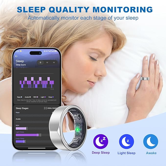 SEEKZERO Smart Ring for Women Men, Health Fitness Ring - Image 5