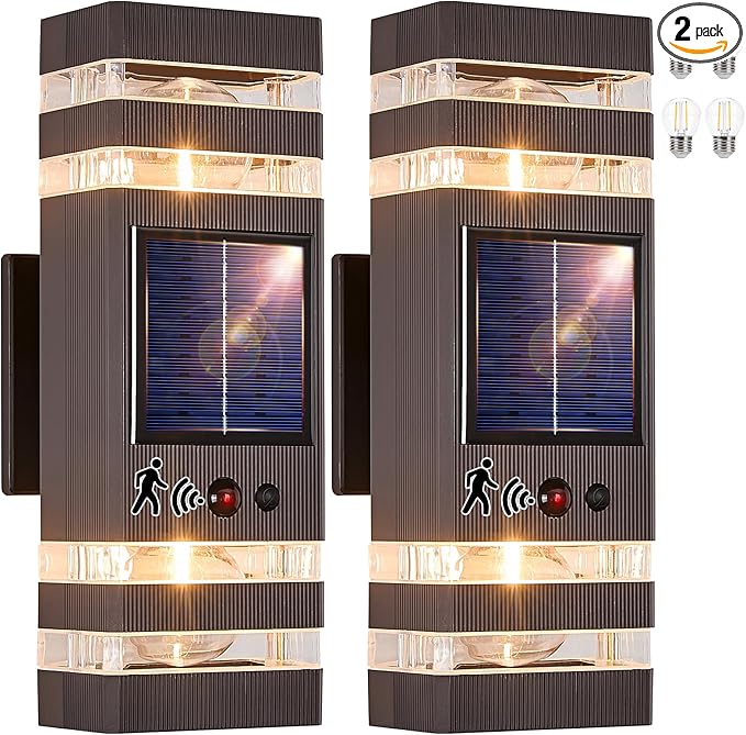 Oil Rubbed Bronze Solar Outdoor Wall Lights by DELICAVYLIGHTING