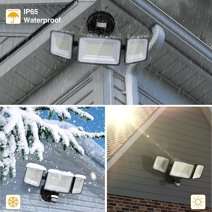 Onforu 2 Pack 100W LED Security Lights Motion Sensor Outdoor, 9000LM Super - Image 6