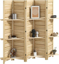 HOMCOM Room Divider, 5 Panel 67" Tall Wood Privacy Screen by HOMCOM