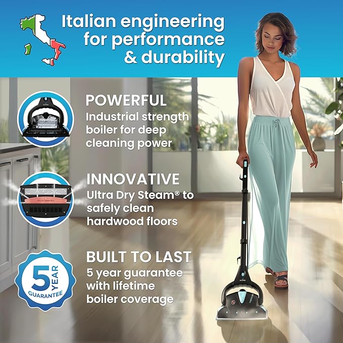 Euroflex Vapour Pro Steam Mop & All-in-One Steam Cleaner 20-Piece Set - Image 4