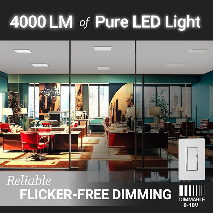 NUWATT 4 Pack, 2x2 LED Flat Panel Light, 3CCT 3000K/4000K/5000K Selectable - Image 6