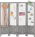 Wnutrees 4 Panel Gridwall Display, Portable Freestanding Display Board by Wnutrees