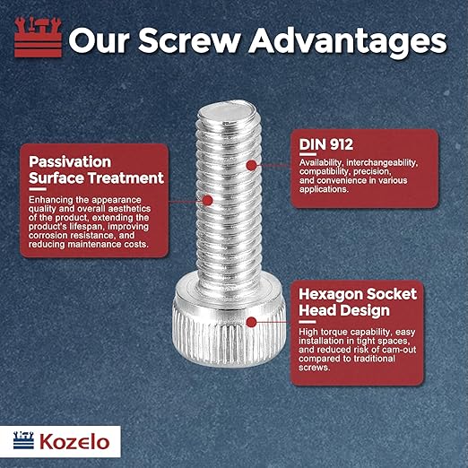 Kozelo 30pcs Socket Head Cap Screws - Image 3