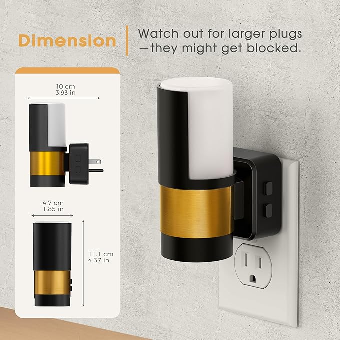 Briignite Night Lights Plug into Wall, 2 Pack Dimmable 3CCT Night Light - Image 4