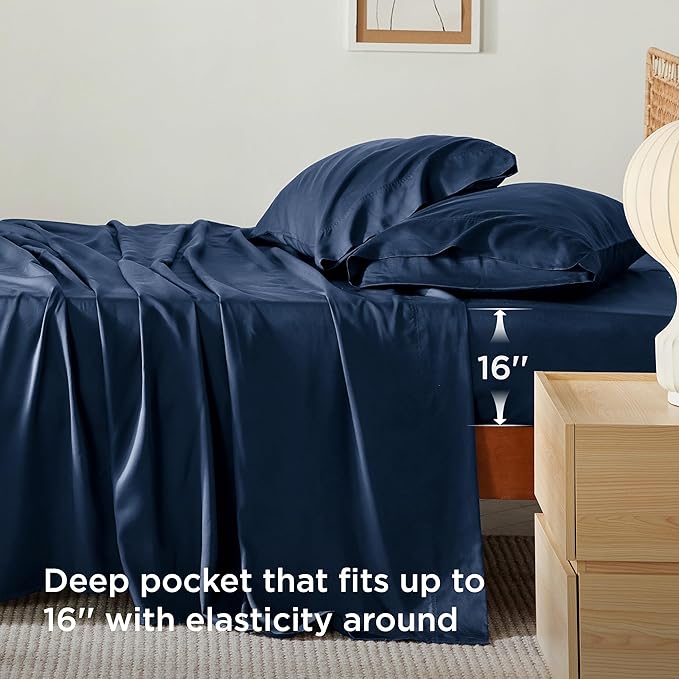 Bedsure California King Sheet Sets, Cooling Sheets - Image 4