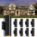 RIDALUX Outdoor Wall Sconce Porch Lights: 8 Pack Modern Aluminum Cylinder Up by RIDALUX