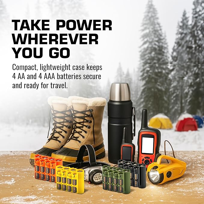 Storacell AA + AAA Combo Battery Storage Caddy and Dispenser, Military Green - Image 7