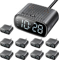 10PCS Alarm Clock with 2 USB-C, 2 USB-A Chargers Power Strip 2 Outlets by Sussex
