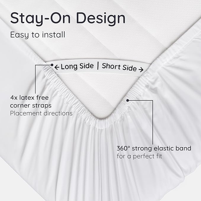 Bambaw 100% Viscose Derived from Bamboo Fitted Sheet Twin Size, 15’’ Deep - Image 5
