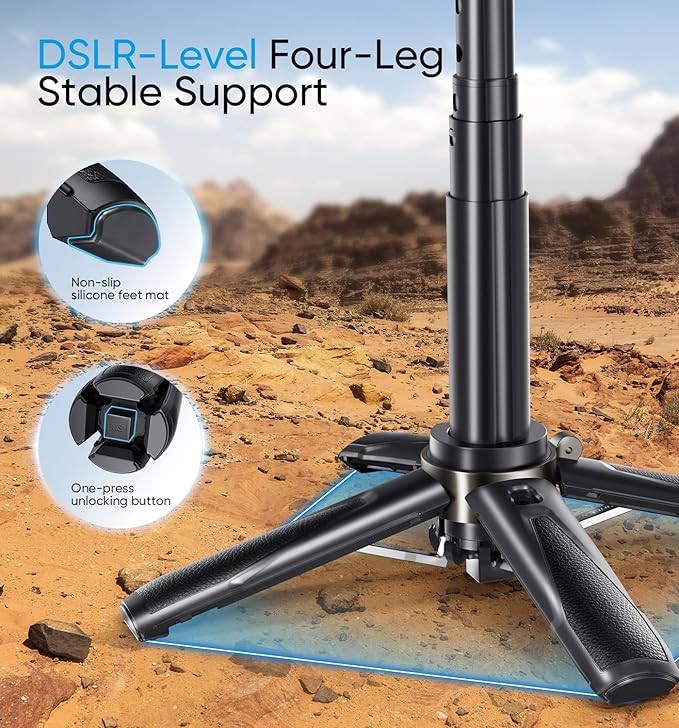 MAGIC JOHN Phone Tripod, Portable Selfie Stick, Pocket Size Selfie Stick - Image 7