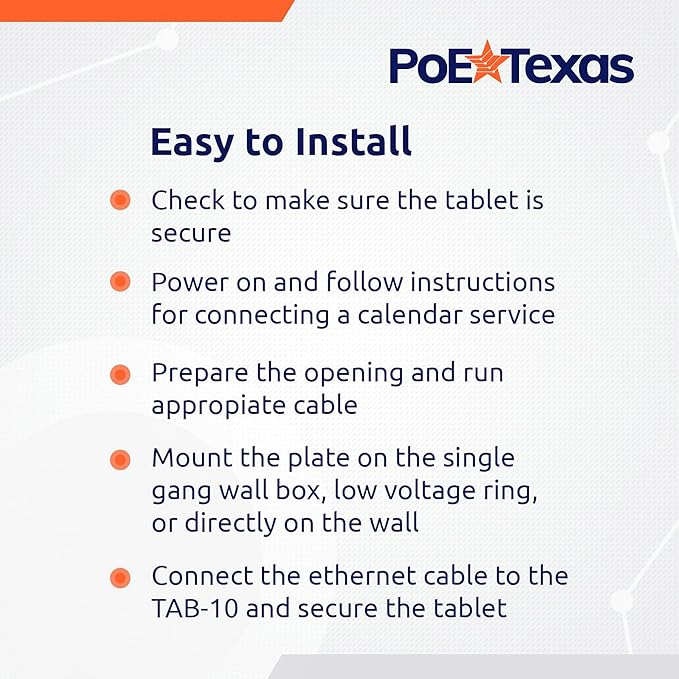 PoE Texas 10" Touchscreen Meeting Room Scheduler Tablet - Image 6