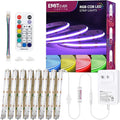EMITEVER RGB LED Strip Light 16.4ft, Dimmable COB 24V Flexible LED Color by EMITEVER