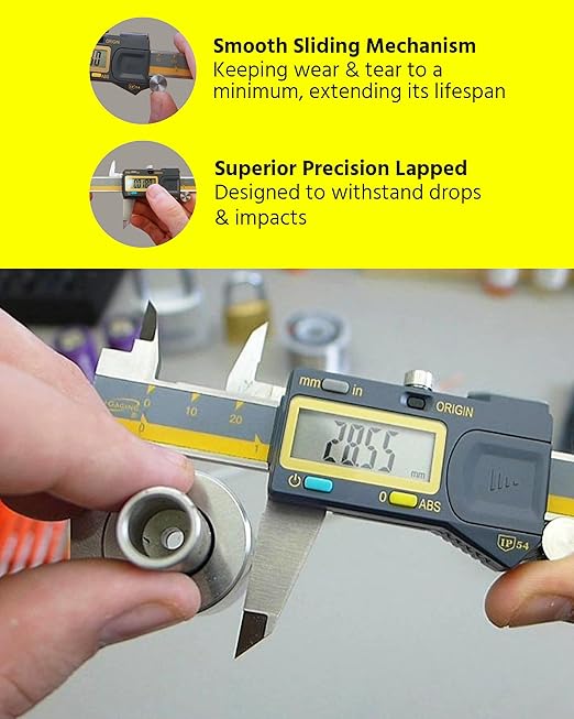 iGAGING Absolute Origin 0-4" Digital Caliper, IP54 Stainless Steel, SPC/USB - Image 7