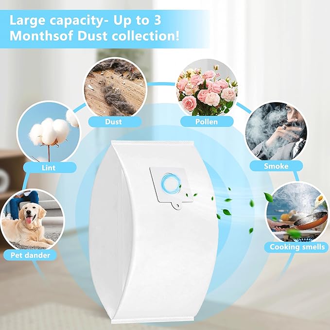 18 Pack 53292 Type Q/C Vacuum Bags, 5-Layer HEPA Filter Dust Bags Compatible - Image 4