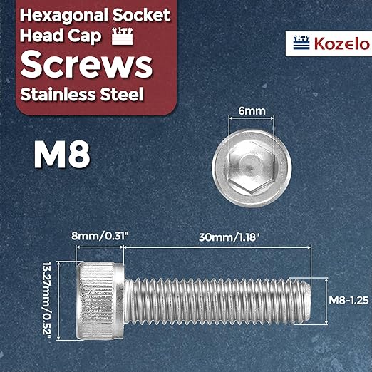 Kozelo 20pcs Socket Head Cap Screws - Image 2
