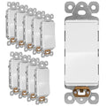 LIDER Matte White Minimalist Design Decorator Switch, Frameless Paddle Wall by LIDER