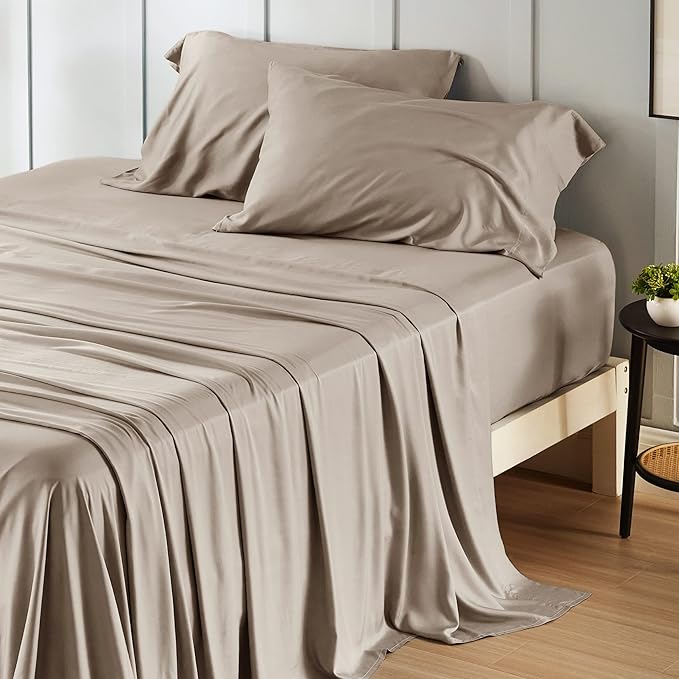 Bedsure Full Size Bed Sheets, Cooling Sheets, Rayon Derived from Bamboo by BEDSURE
