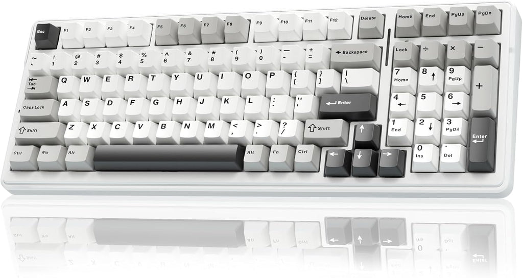 F99 Wireless Mechanical Keyboard,Tri-Mode Bt5.0/2.4Ghz/Usb-C Hot Swappable Custom Keyboard,Pre-Lubed Linear Switches,Rgb Backlit Computer Gaming Keyboards for Pc/Tablet/Ps/Xbox