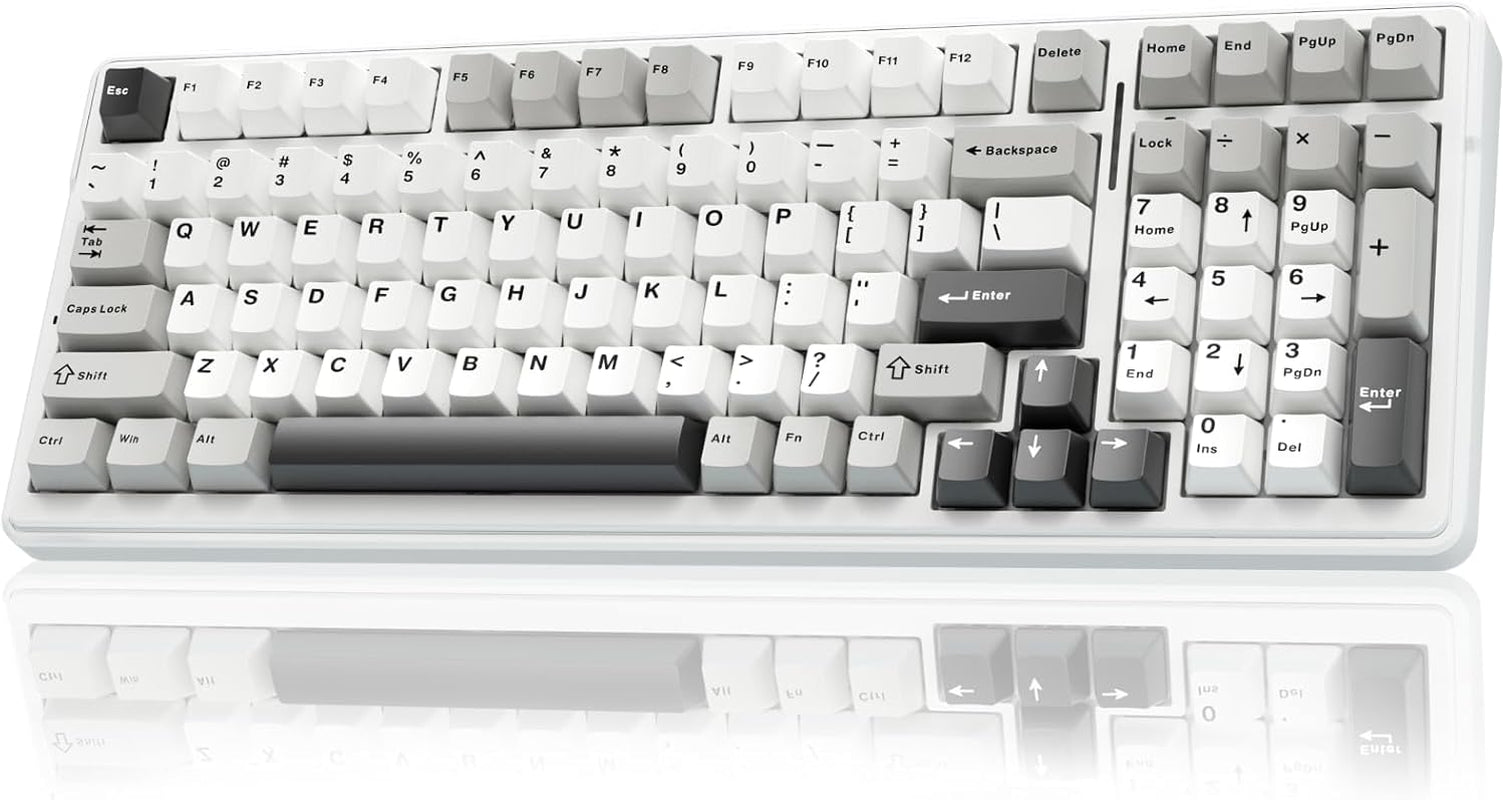 F99 Wireless Mechanical Keyboard,Tri-Mode Bt5.0/2.4Ghz/Usb-C Hot Swappable Custom Keyboard,Pre-Lubed Linear Switches,Rgb Backlit Computer Gaming Keyboards for Pc/Tablet/Ps/Xbox