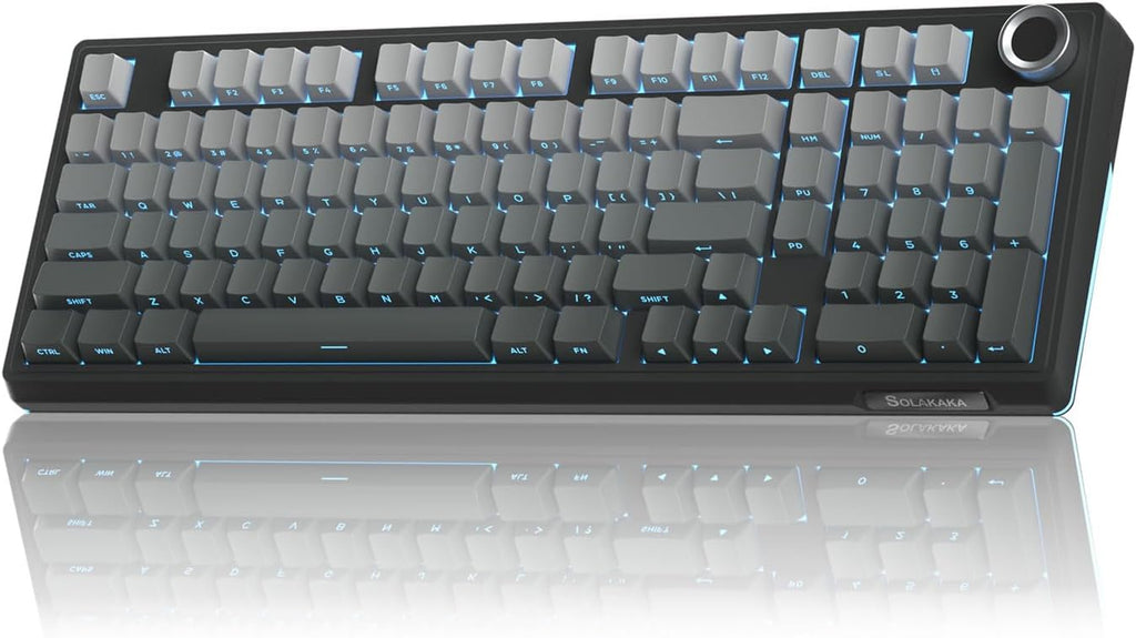KI99 Pro 96% Wireless Mechanical Keyboard, RGB Gaming Keyboard, Hot-Swappable Pre-Lubed Switches, Gasket Structure Creamy Keyboards (Gradient-Black, Non-Silent Version)