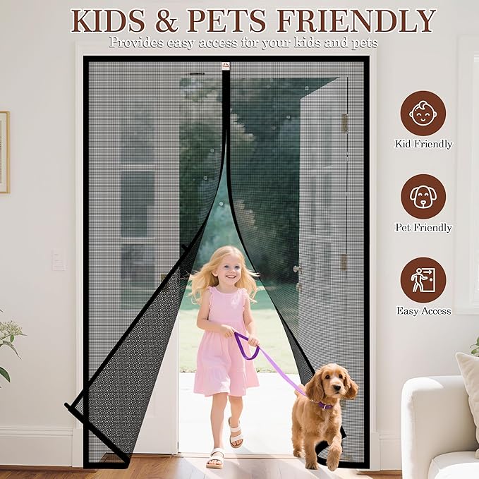 Yotache Magnetic Screen Door fits 72"x80" Doors, Screen Size 74"x81" - Image 7