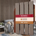 Avana Acoustic Wood Wall Panels – 94.4 x 12.6 Inch Natural Walnut Acoustic by AvanaHome