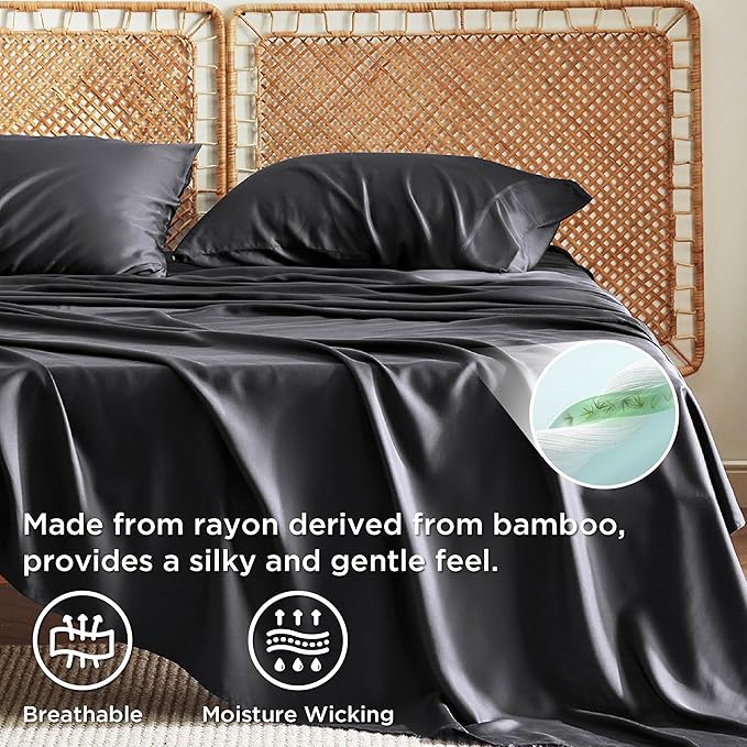Bedsure California King Sheet Sets, Cooling Sheets - Image 3