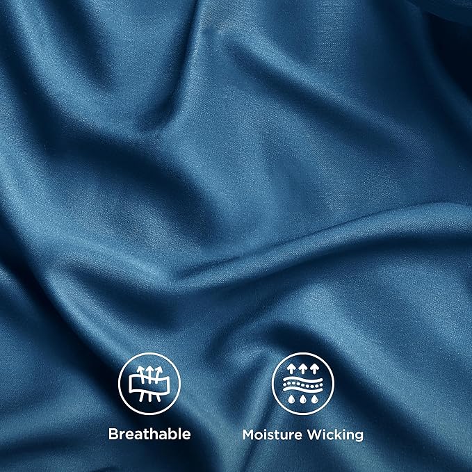Bedsure Cooling Sheets Twin, Rayon Derived from Bamboo, Breathable & Soft Twin - Image 4