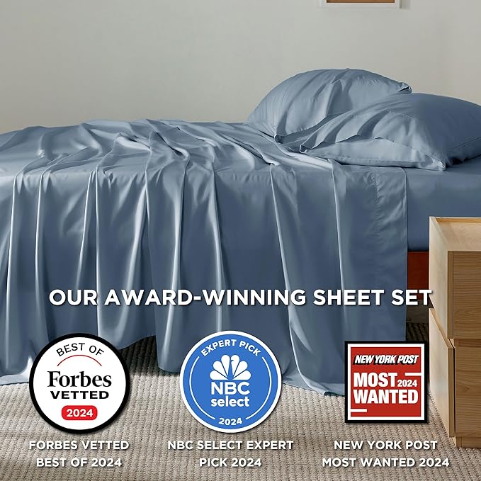 Bedsure Full Size Bed Sheets, Cooling Sheets, Rayon Derived from Bamboo - Image 2