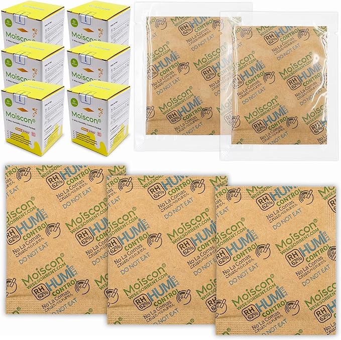 Wisesorb 90 Pack 62% RH 8 Gram Two-Way Humidity Control Packs by Wisesorb