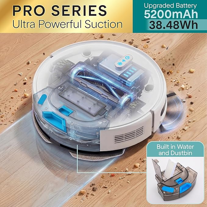 SereneLife Automatic Robot Vacuum Cleaner and Mop Combo, Pro Edition - Image 2