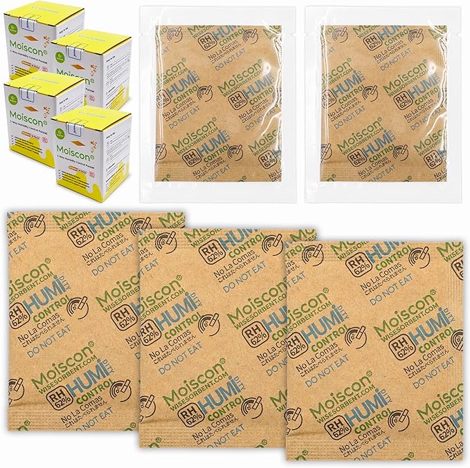 Wisesorb 60 Pack 62% RH 8 Gram Two-Way Humidity Control Packs by Wisesorb