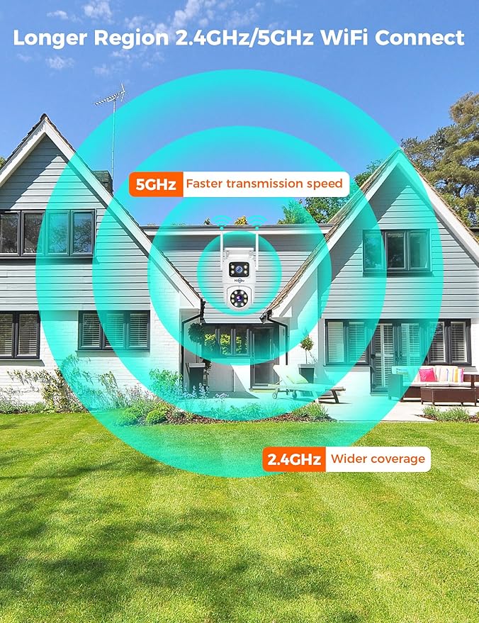Hiseeu Wireless Security Camera Dual Lens PTZ Outdoor - Image 4