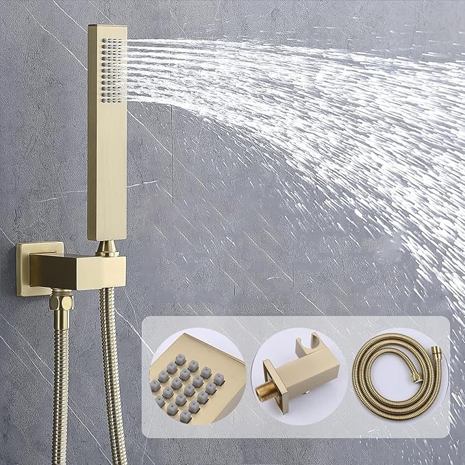 KATAIS Shower Faucet Set Brushed Gold Shower System, Temperature Display Shower - Image 6