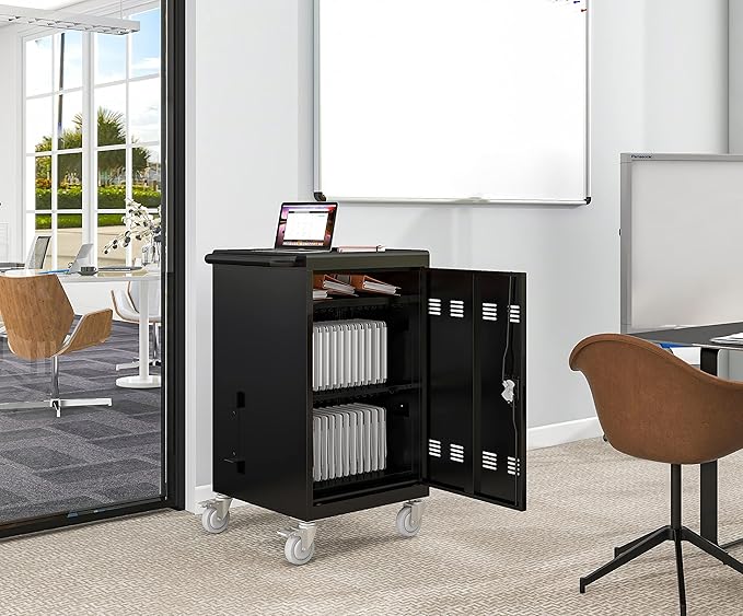 30-Device Mobile Charging Cart and Cabinet, Safety Charging Cart - Image 7