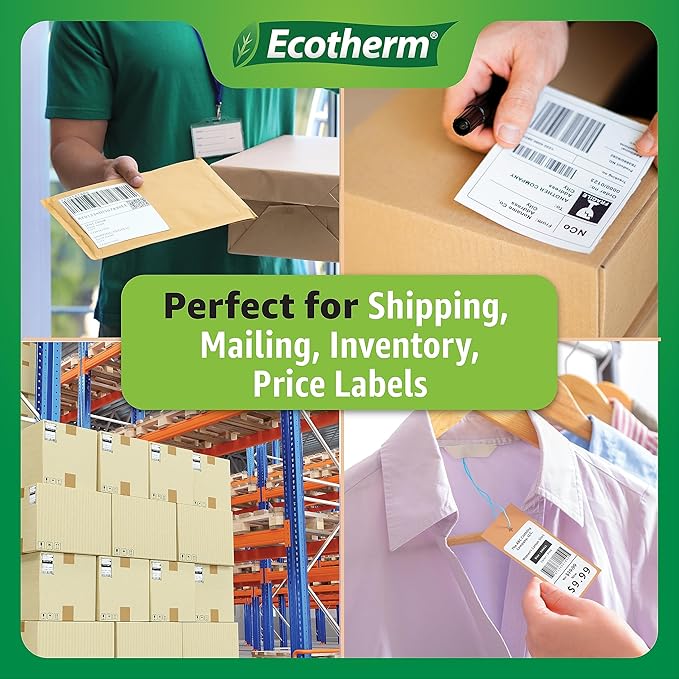 4" x 2" Thermal Labels | 6 Rolls | 7500 Labels | fits Zebra, Offnova Thermal - Image 7