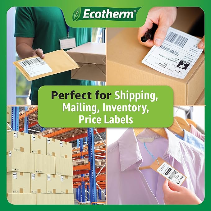 4" x 3" Thermal Labels | 4 Rolls | 2100 Labels | fits Zebra, Offnova Thermal - Image 7