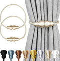 Nieffeiy Magnetic Curtain Tiebacks Outdoor Curtain Tie Backs Rope Decorative by CurtianTiebacks