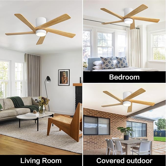 WINGBO 48 Inch Flush Mount DC Ceiling Fan - Image 8