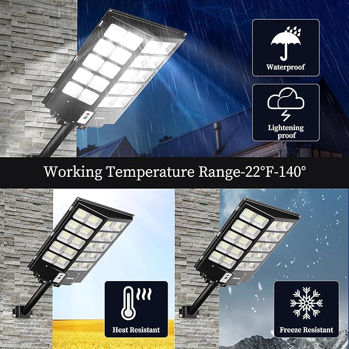 Ofuray Of-5200W Solar Street Lights Outdoor, 520000LM Solar Security Flood - Image 3