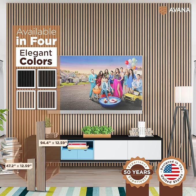 Avana Modern Acoustic Wood Wall Panels – 47.2 X 12.6 Inch White Oak Acoustic - Image 7