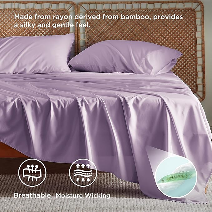 Bedsure California King Sheet Sets, Cooling Sheets - Image 3