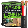 GEARit Outdoor Speaker Wire CL3 Rated, 16 Gauge Speaker Wire, Speaker Cable 250 by GEARit