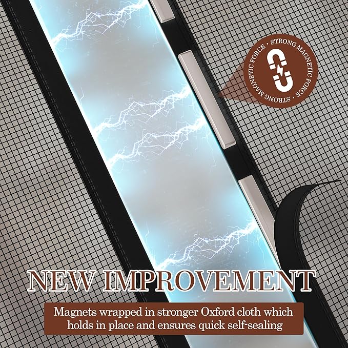 Yotache Magnetic Screen Door Fits Door Size 32 x 88, Screen Size 34" x 89" - Image 3