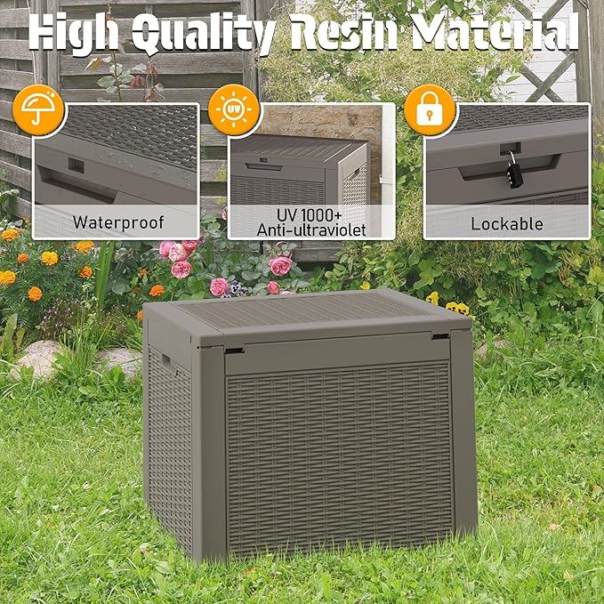 NUNU LAB 35 Gallon Outdoor Storage Box Waterproof, Outside Package Delivery - Image 6