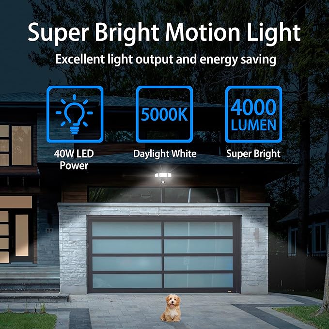AWSENS 40W LED Security Lights Motion Sensor Light Outdoor, 180 Degree - Image 2